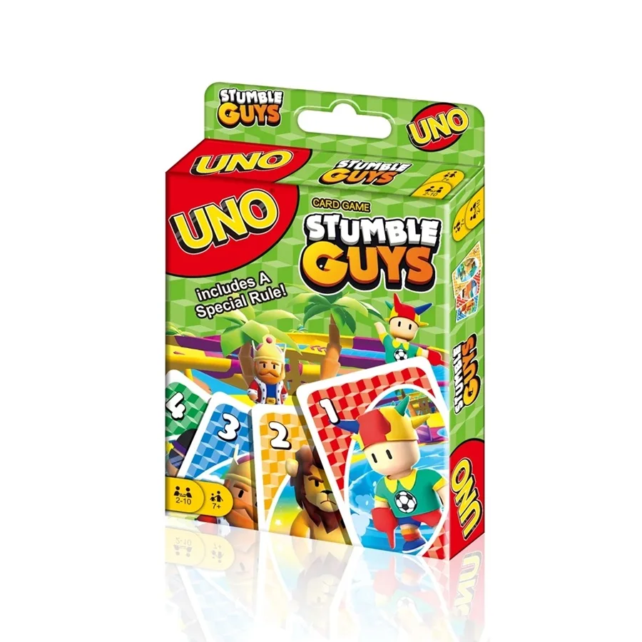 ¡UNO FLIP! STUMBLE GUYS juego de mesa, patrón de figura de dibujos animados de Anime, entretenimiento familiar divertido, juegos de cartas uno,