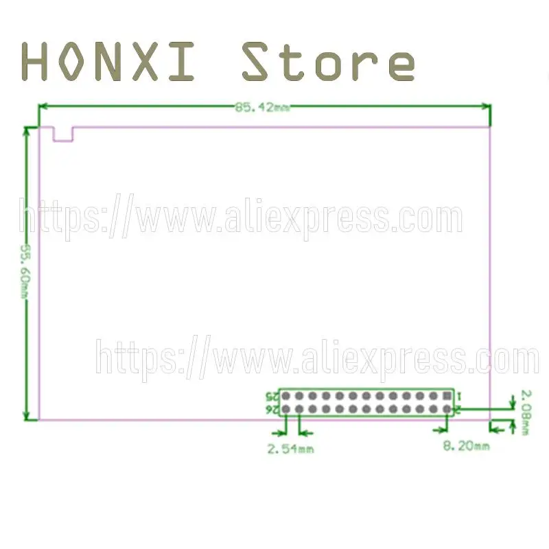 TFT LCD لون شاشة تعمل باللمس وحدة العرض ، ومناسبة لتوت العليق بي ، 3.5 "، 1 قطعة