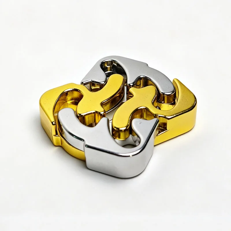 Cast Square Difficult Metal Brain Teaser Puzzles for Adults And Kids IQ Challenge Educational Toys Focus & Stress Relief Gifts