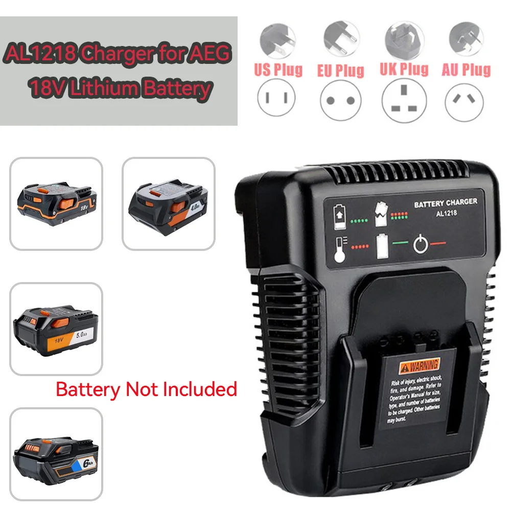 Charger AL1218 for AEG 18V Lithium Battery L1815G L1820R L1820S L1825R L1830R L1840R High Quality Fast Charging 2A