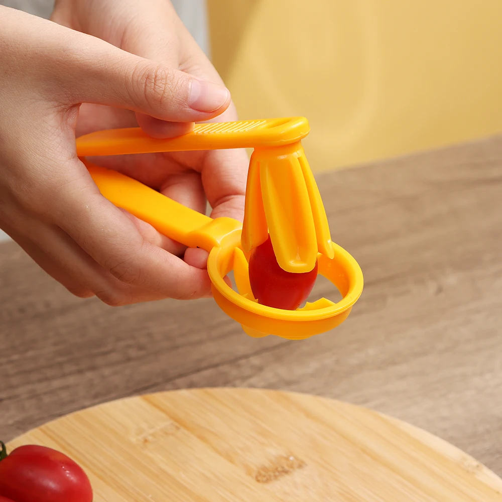 Tomato Slicer Cutter Grape Tools Cherry Kitchen Pizza Fruit Splitter Artifact Small Tomatoes Accessories Manual Cut Gadget 1pc