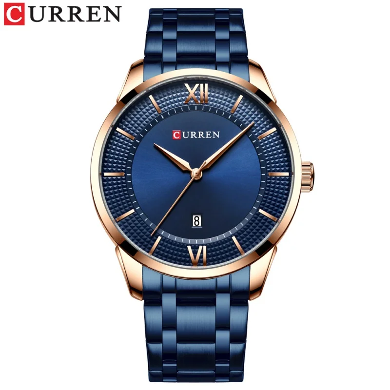 

Curren 8356 Men's Watch Waterproof Quartz Watch Steel Belt Foreign Trade Watch Business Calendar Men's Watch