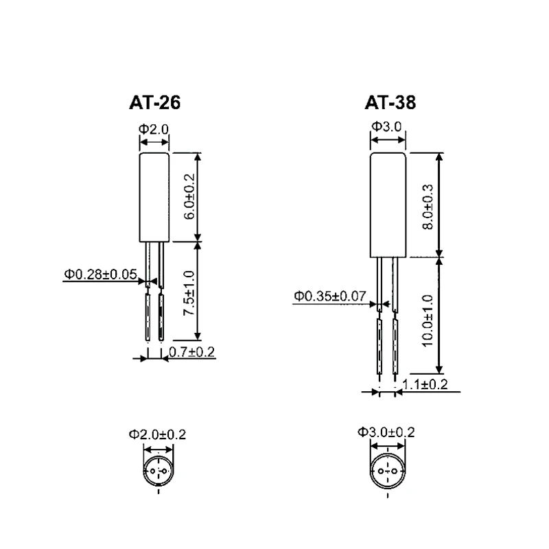 3x8 cylindrical passive crystal oscillator 2x6 cylindrical quartz crystal 32.768K quartz crystal 6MHZ12Mhz 32khz 24Mhz 32.768Mhz