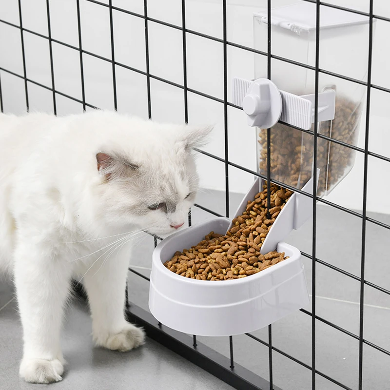 Automatic Pet Feeding Cage Hanging Bowl Water Bottle Food Container for Small Dogs, Cats, Rabbits, Birds Pet Feeder Product view 6