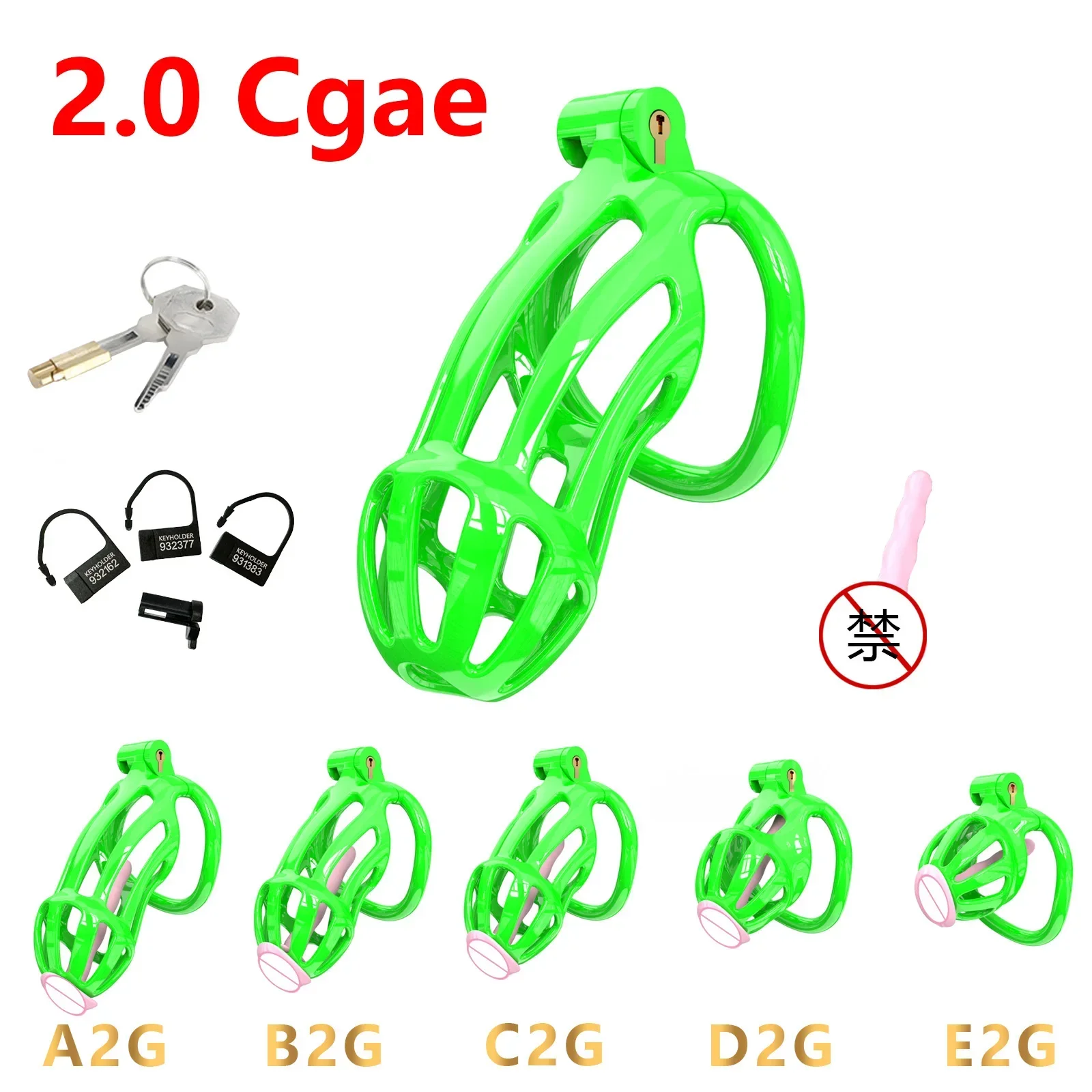 2026년 신제품 맘바 정조대 남성용 성기 케이지 5개의 페니스 링 포함 BDSM 정조대 탈출 방지 잠금 장치 성인용품 18+