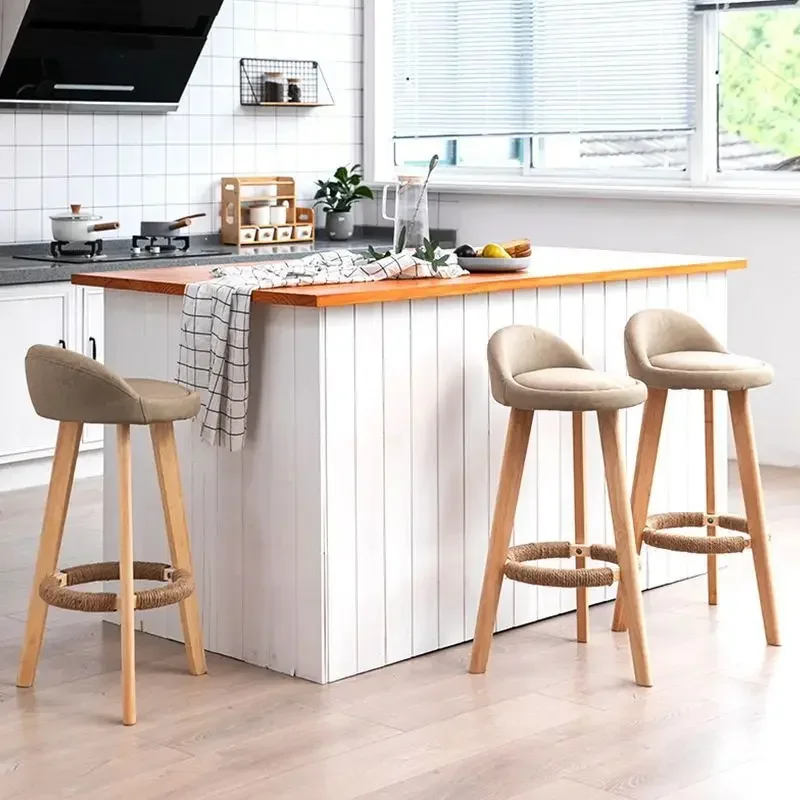 

Bar stool 2 people bar chair solid wood high bar simple bar chair front desk bar chair factory