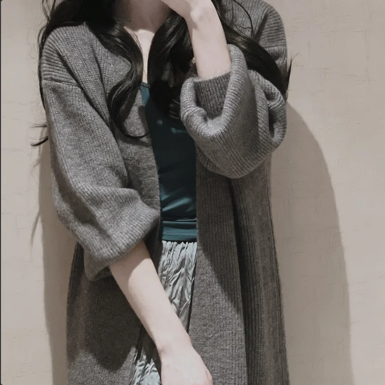 

Ультра-Thi вязаный длинный кардиган с текстурой Lantern Sve Sweet Sle, женская мода онлайн, эксклюзивная весна 2025 г.