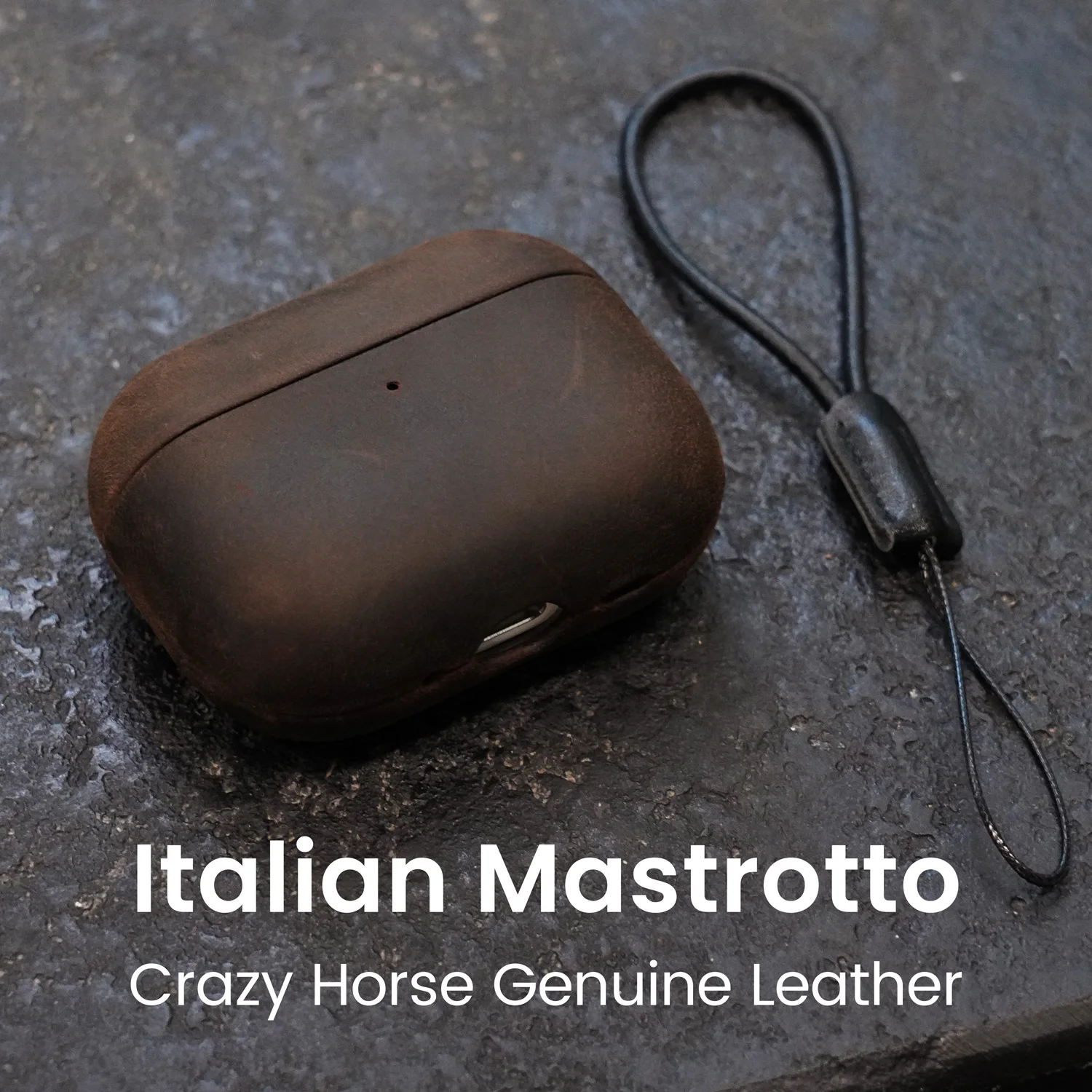 

Итальянский чехол Crazy Horse из натуральной кожи для AirPods Pro 3 2, роскошные чехлы, чехол для беспроводной Bluetooth-гарнитуры