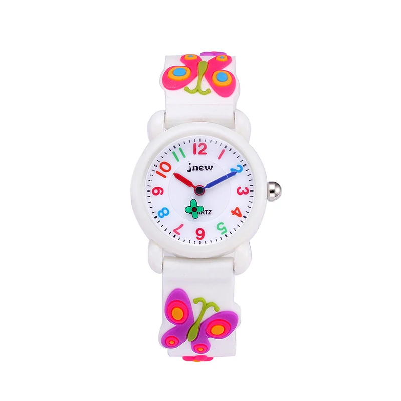 UTHAI C20 Children's 3D Cute Butterfly Cartoon Watch, Confortável, Impermeável, Escola Primária, Girls Meet Time, Relógios Infantis, Presente