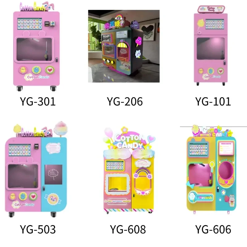 Automatic Cotton Candy Vending Machine – Self-Service Sugar Floss Maker for Malls & Events