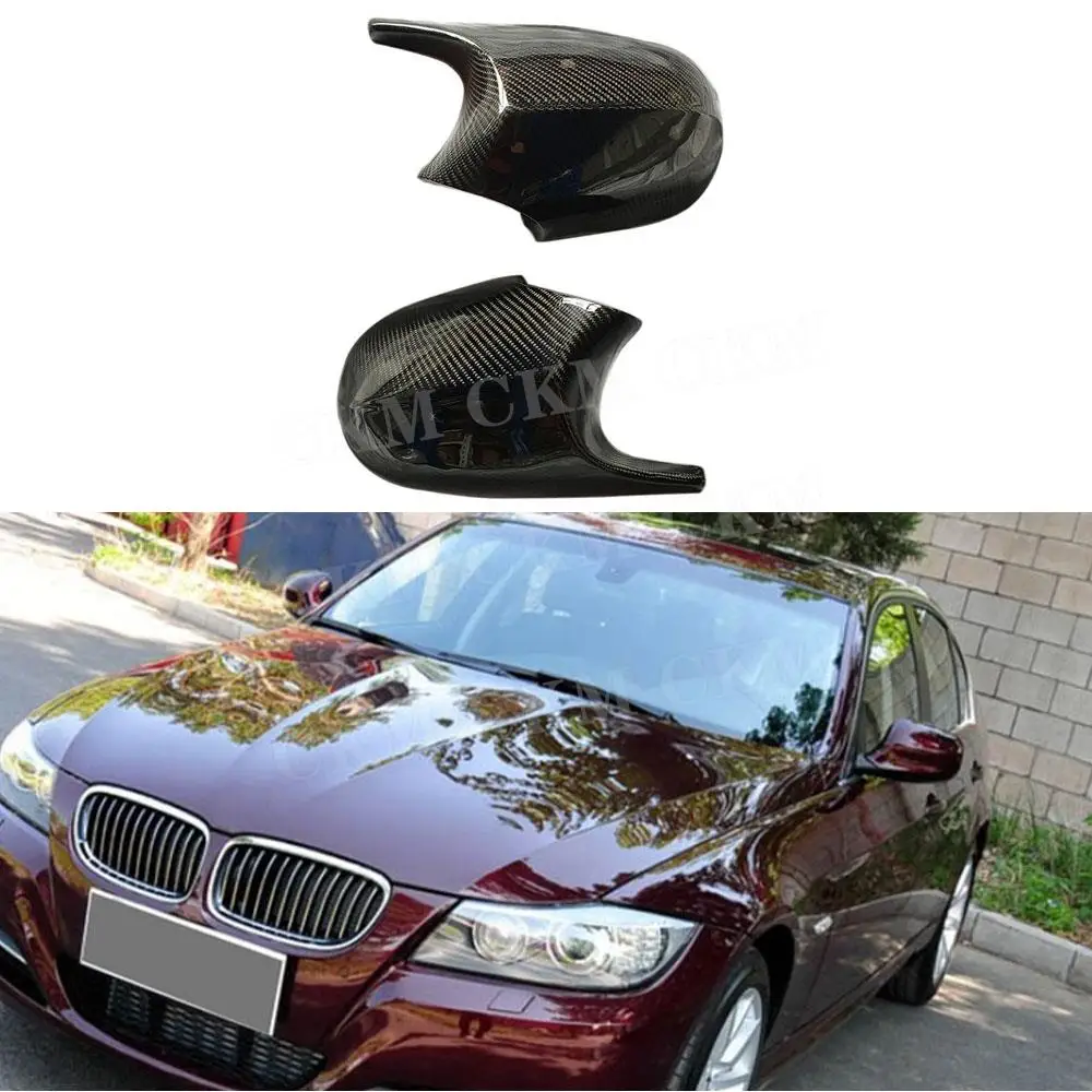 

Carbon Fiber Body Kits Door Side Rearview Mirror Cap ABS Trim Shell Covers Sticker for BMW 3 Series E90 2008 2009 2010 2011