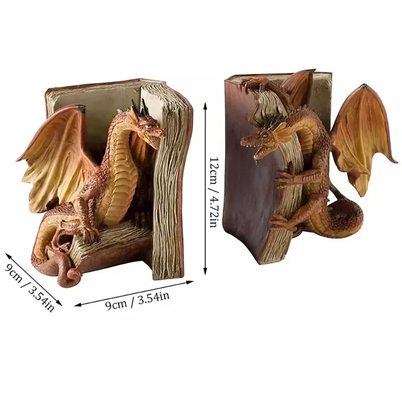 European and American style creative design personalized book dragon myth magic evil bookshelf wings fantasy book by book file