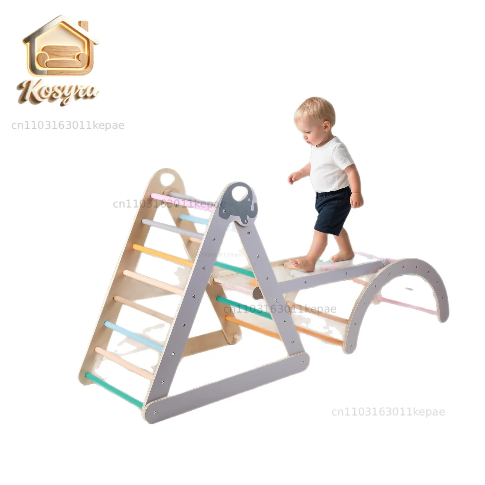 Cross-border household wooden combination kindergarten educational physical training toy solid wood children's climbing frame
