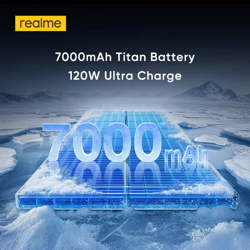 [النسخة الروسية] كاميرا Realme GT 7 5G الذكية الأبعاد 9400e بطارية 7000 مللي أمبير في الساعة 120 وات شحن IMX906 OIS IP69 NFC GT7