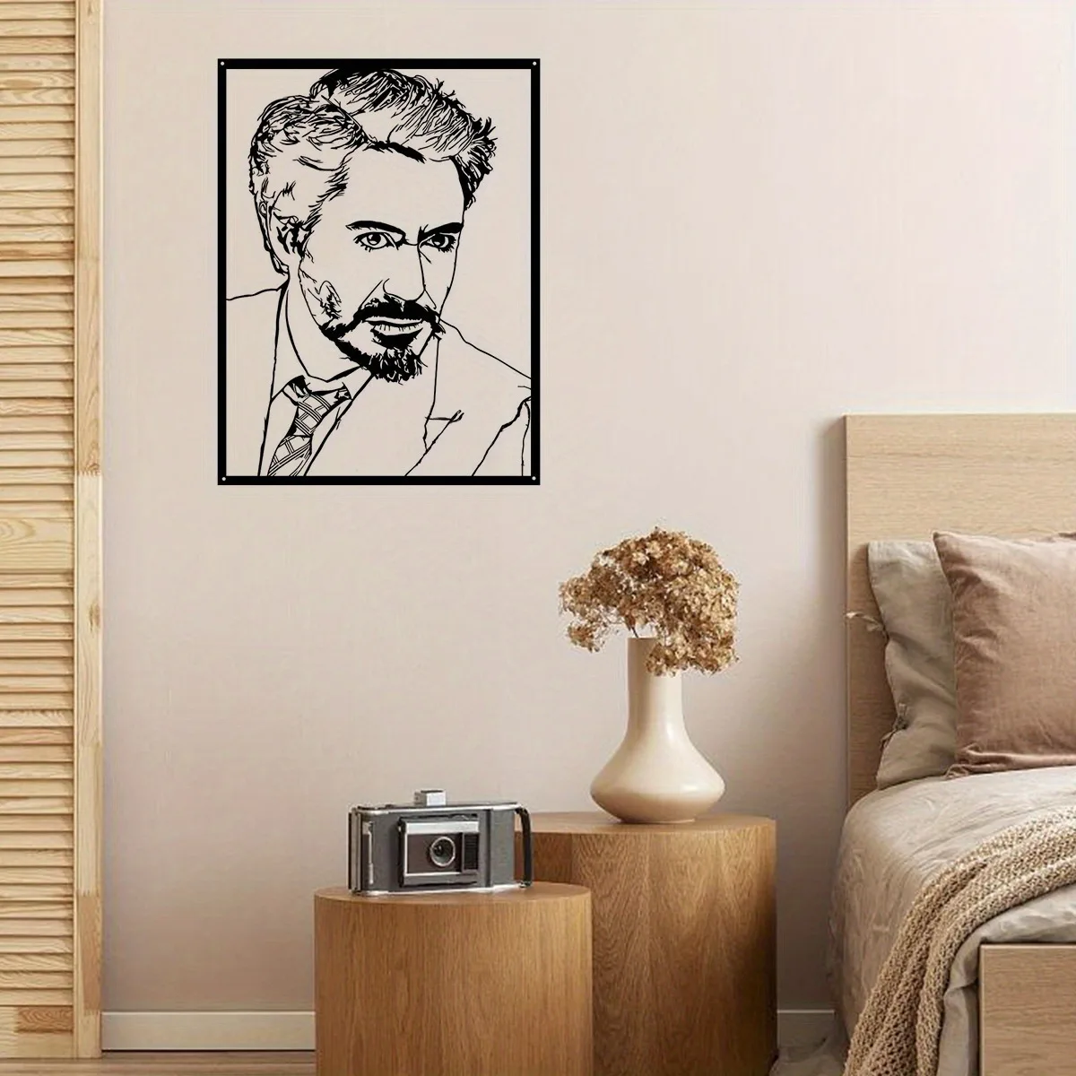 1pc Personalizable Metal Craft Frame, Custom Photo Portrait Wall Art, Dazzling Gift For Relatives & Friends (Only For Decoration