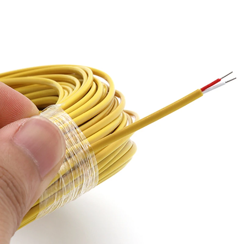 2 ~ 100 متر K J T نوع سلك حراري 2 النوى ارتفاع درجة الحرارة قياس تعويض كابل PTFE عازل خط إلكتروني