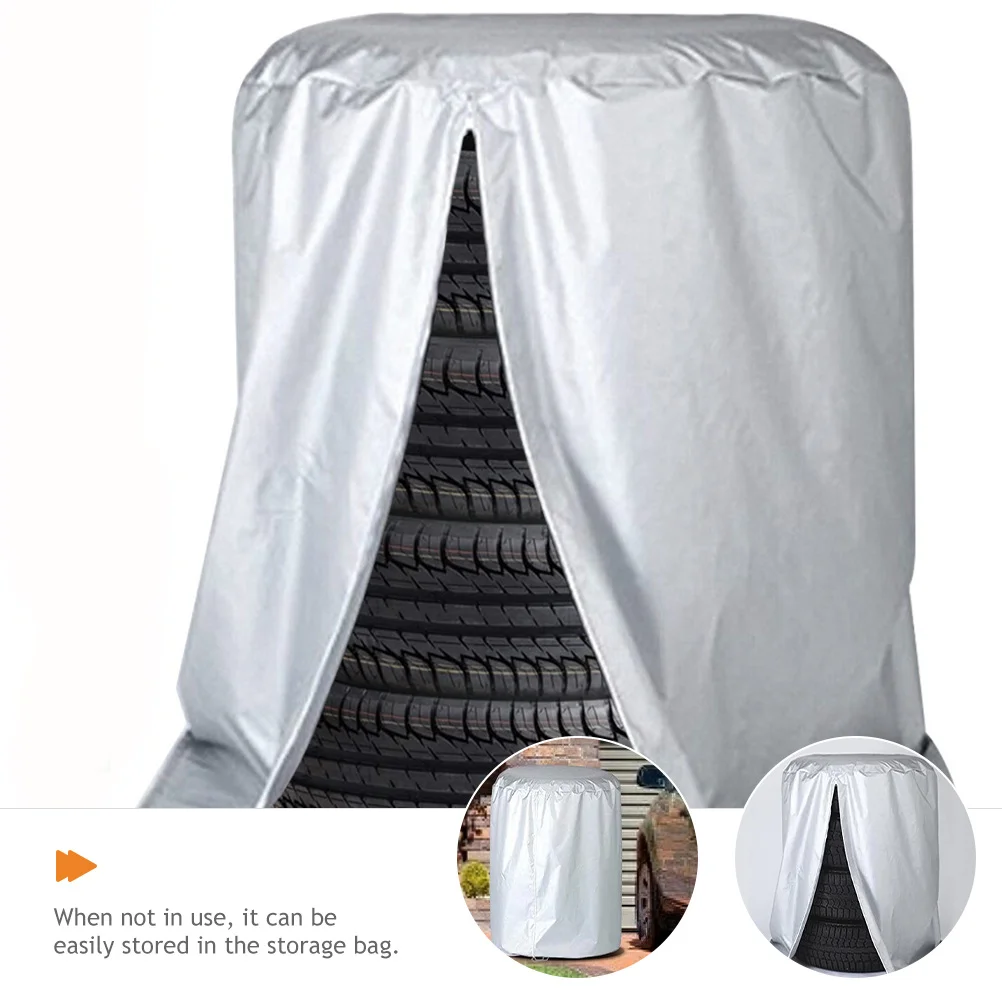 

Rv Tire Cover Waterproof Sunproof Dustproof Storage Bag With Zipper For Trailer Camper Truck Suv Wheel Protector