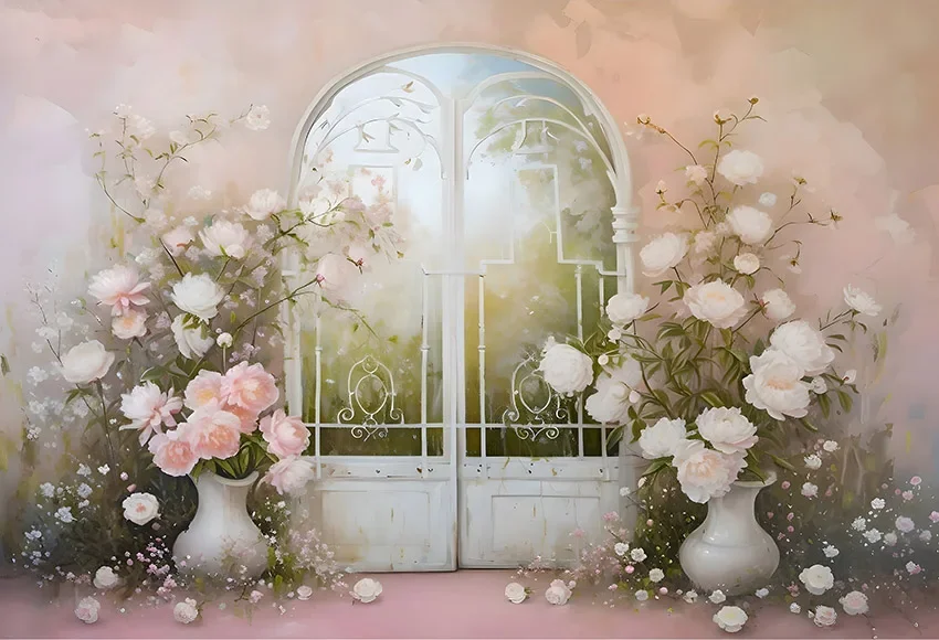 Mehofond خلفيات للتصوير الفوتوغرافي الربيع زهرة حديقة العجائب فتاة حفلة عيد ميلاد رومانسية الباب الأمامي ديكور خلفية الصورة