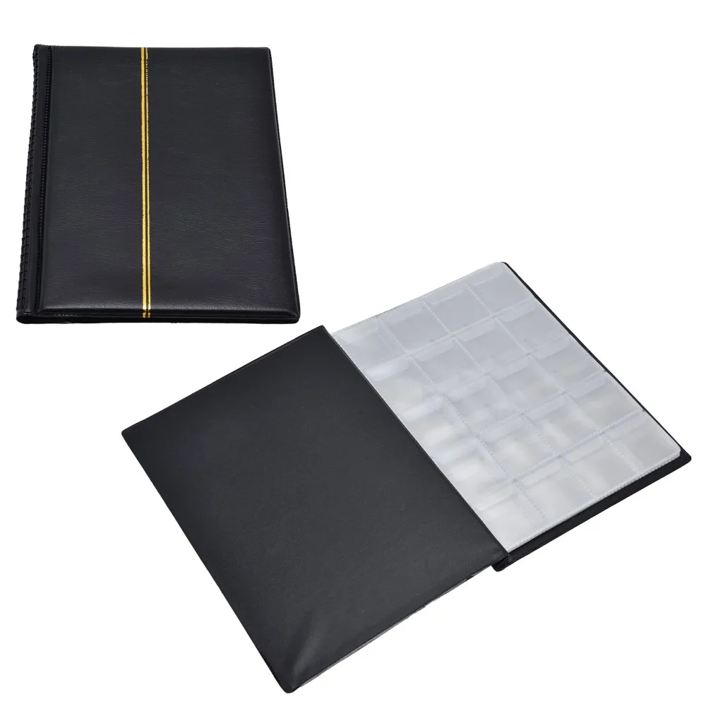 250 Pocket Coin Collection Book PU Leather PVC Material Coin Collecting Holder Commemorative Design Direct Insert
