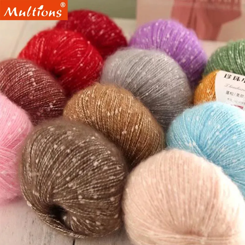 30g/Ball Pearl Mohair Yarn DIY Hand Knitting FOR Woman Baby Thin Sweater Knit Shirt Scarf Hat Yarn Fine Snow Dot Yarn