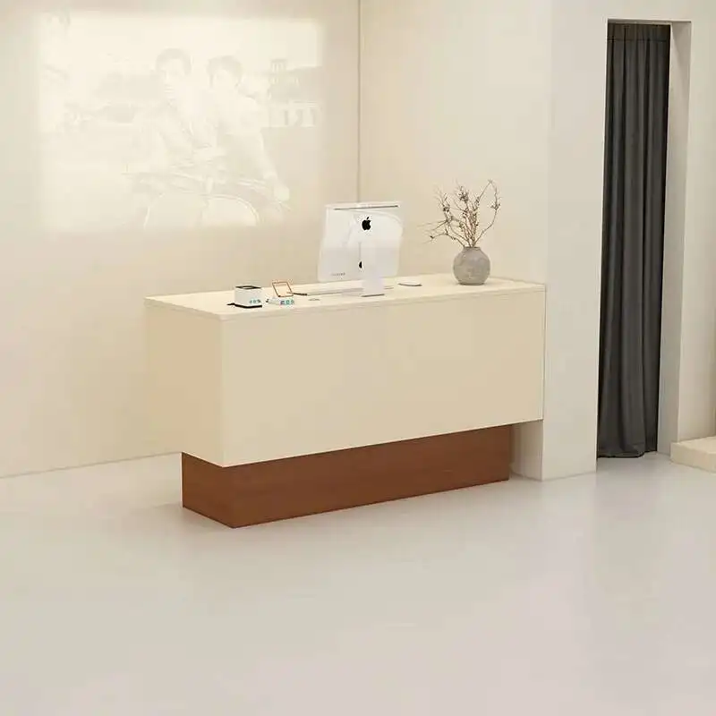 

Italian Minimalism Reception Desks Modern Simple Design Vestibule Outfit Shop Commercial Furniture Sportello Di Ricezione FYRD