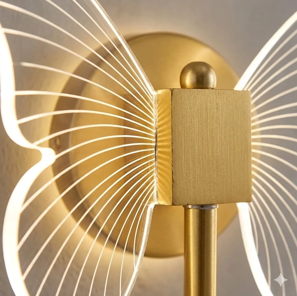 Led Lampara Mesita Noche For Bedroom Butterfly Wall Lamp Creative Modern Nordic Bedside Light Decorative Background Home Decor