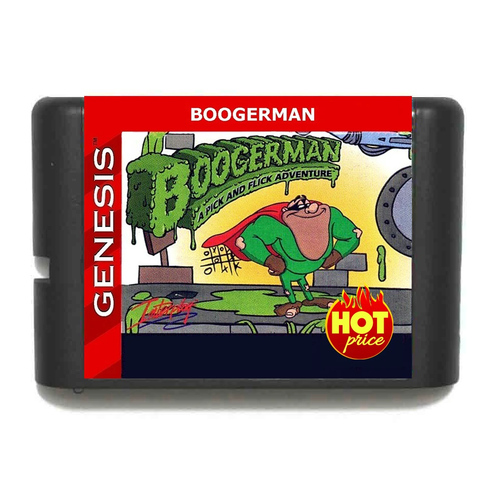 Boogerman 16 Bit MD Game Card Reproduction Cart for Sega Genesis Mega Drive