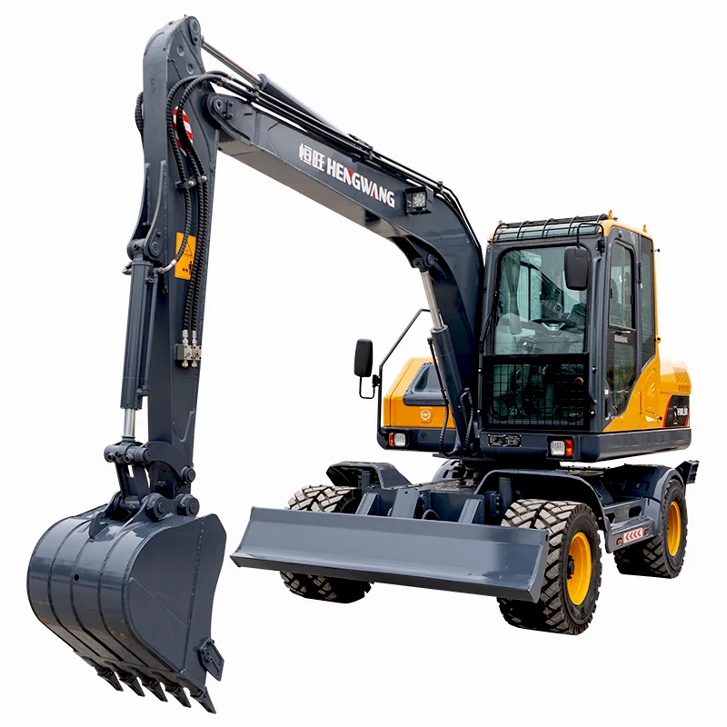 Hydraulic Wheeled Excavator 9Ton Medium Large Wheel Excavators EarthMoving Digger With Thumb Attachments Factory Customization