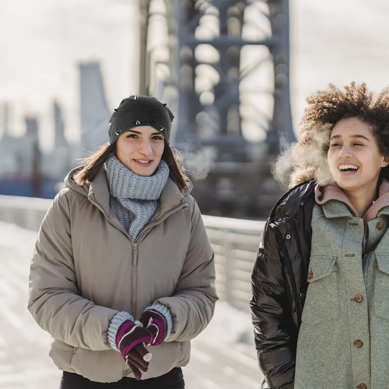 2 قطعة قبعة صغيرة برشام قبعات الشتاء الدافئة خفيفة الوزن للخارجية أنيقة المحمولة للجنسين مريحة محبوك يندبروف الحديثة