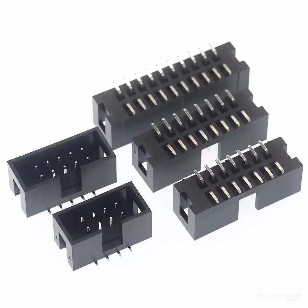 10 Conectores de Cuerno SMT SMD de 2.54mm DC3, 6P 8P 10P 12P 14P 16P 20P 30P 40P, Montaje en PCB, Caja IDC, Conector Macho JTAG ISP