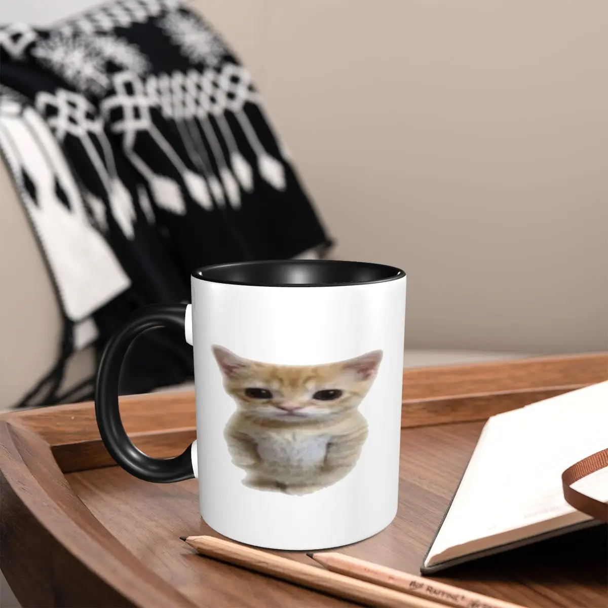 

El Gato Standing Cat Meme Mug Funny Ceramic Coffee Cups Tea Mugs Milk Cup Drinkware Gift for Woman Man