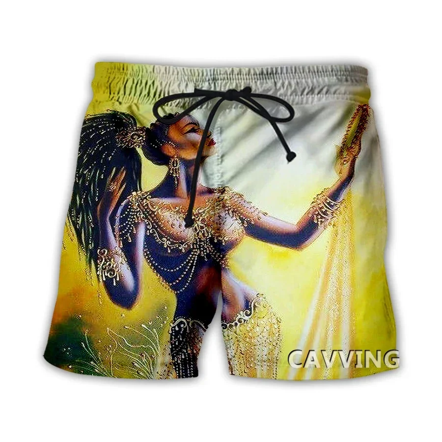 The Goddess of Africa : Oshun 3D Printed  Summer Beach Shorts Streetwear Quick Dry Casual Shorts Sweat Shorts for Women/men