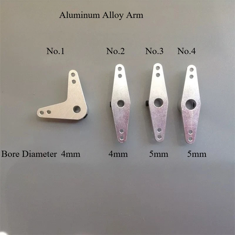 Aluminum Rudder Arm, 4mm/5mm/6mm Bore Steering Arm for RC Boat Rudder