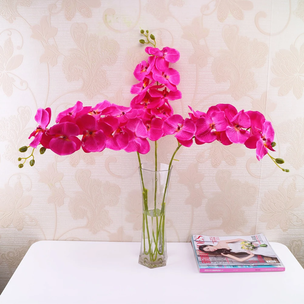 

Artificial Flower Decorative Flowers Silk Phalaenopsis Orchid Fake Bouquet Orchids