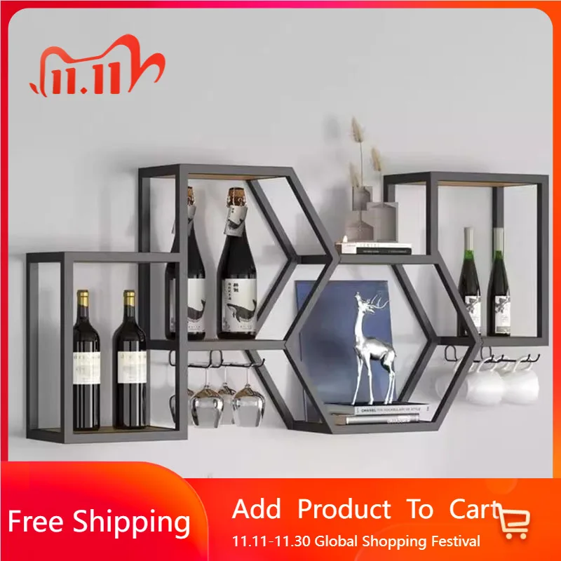 خزانة بار للمشروبات الصغيرة رف النبيذ رف تخزين معدني خزانة بار رف النبيذ مطعم المطبخ Botellero Vino أثاث المشروبات