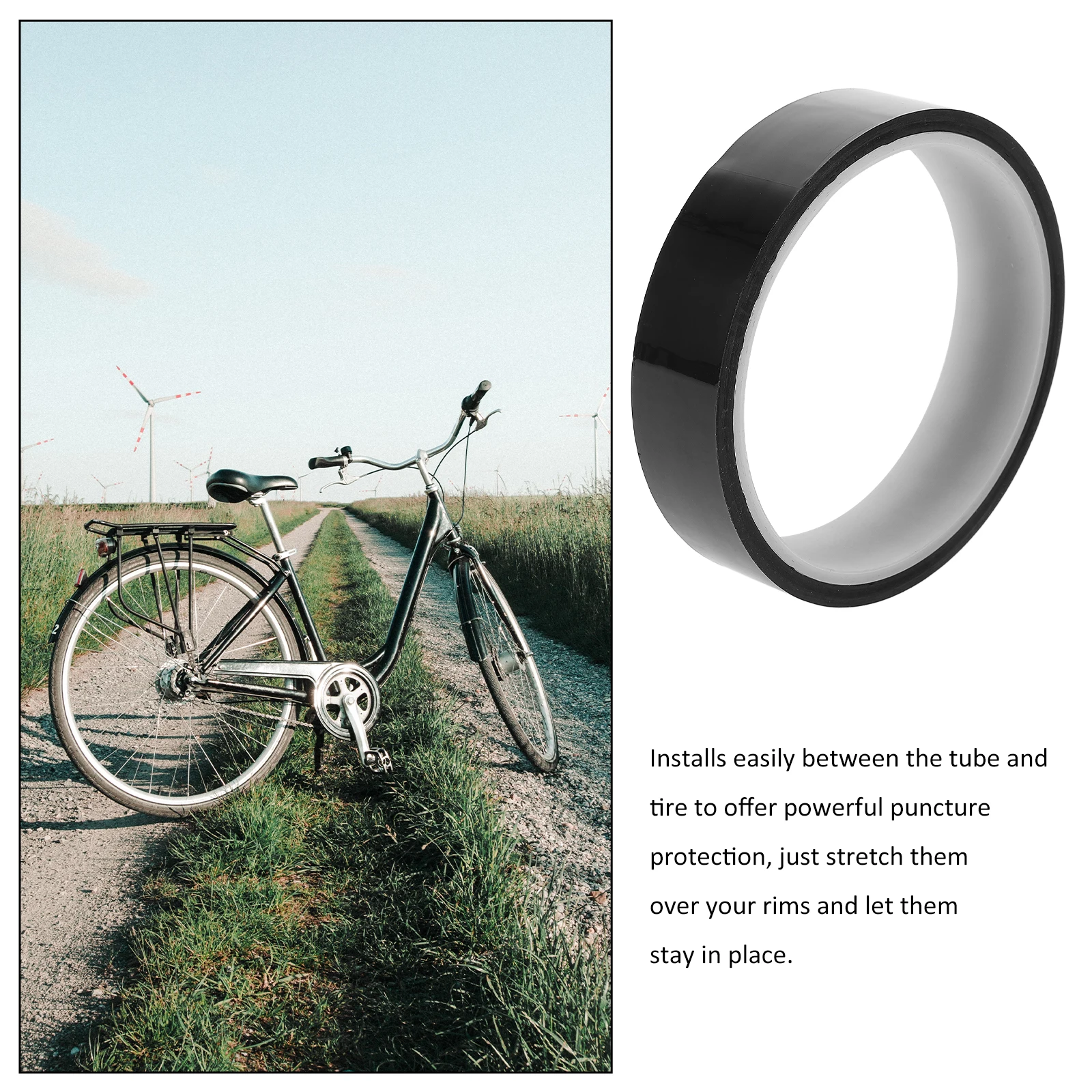 

1 Roll Vacuum Tire Liner Durable Bike Rim Tape Puncture Protection For Cycling Anti-Puncture Tape Bicycle Tire Protector