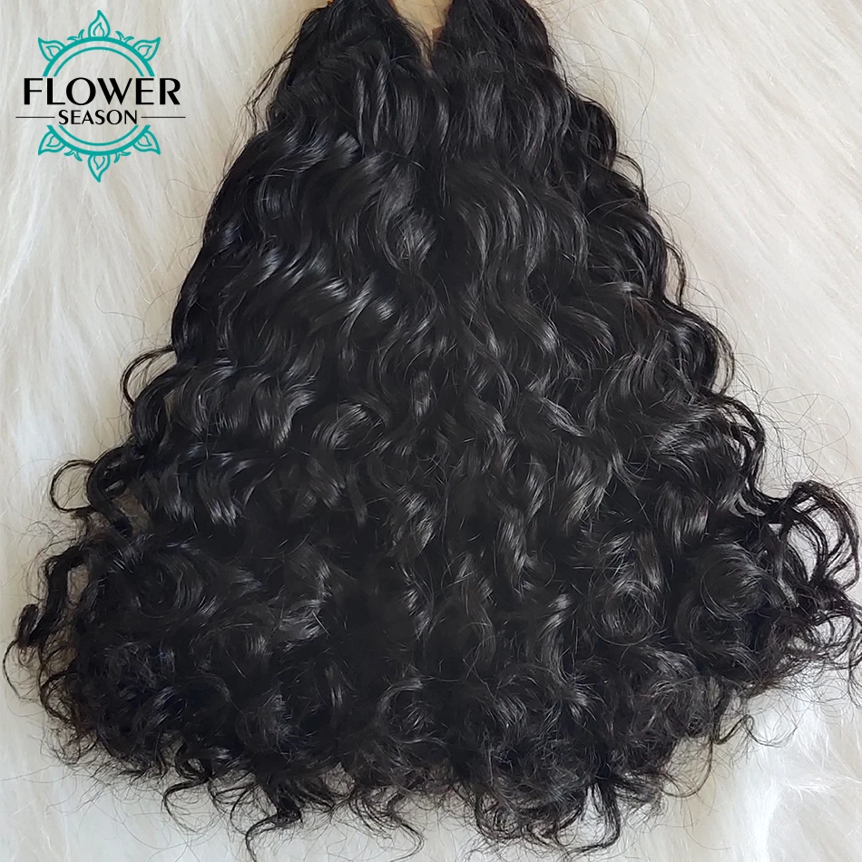 Bulk Hair For Braiding Human Hair Loose Wave Braids Hair Double Drawn Full End Bulk Human Hair Extensions 1/2/3Bundles No Weft