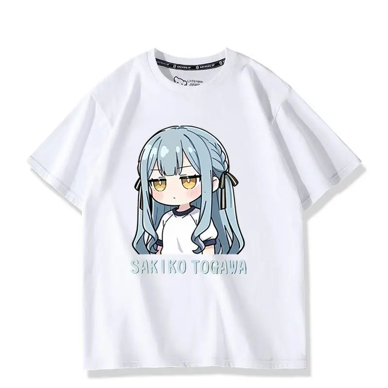 アニメバンドリ戸川佐木子コスプレプリント半袖 Tシャツカジュアル Tシャツファッションヴィンテージシャツ夏に多用途