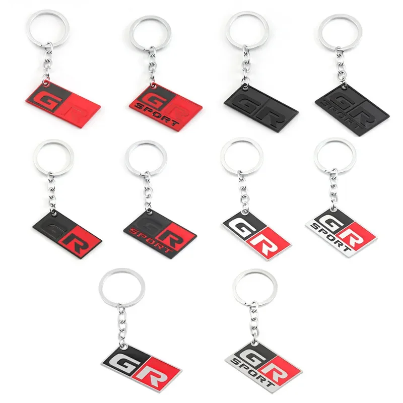 Car Keychain Holder Keyring Keyfob for Toyota GR Sport CHR Yaris Rav4 Hiace Levin Hilux Corolla Supra Camry Auris Prado Prius