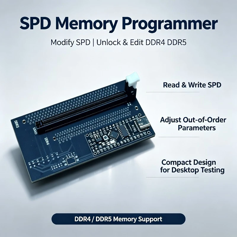 For SPD Memory Reader Writer, Modify SPD, Unlock & Edit DDR4 DDR5 Memory, Change Out of Order Parameter