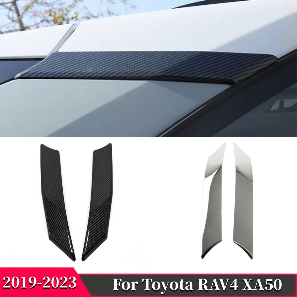 

For Toyota RAV4 2019-2022 2023 RAV 4 XA50 Hybrid ABS Chrome Car Door Window C Pillar Post Molding Sticker Cover Trim Accessories