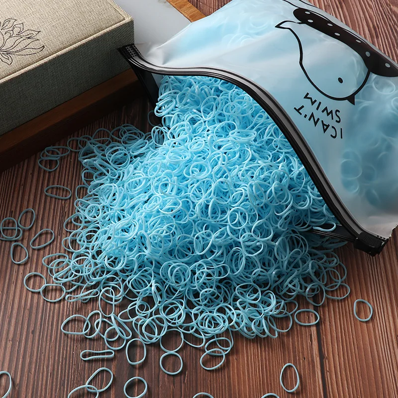 1000/2000 Stuks Meisjes Kleurrijke Wegwerp Rubberen Elastische Haarband Banden Kinderen Paardenstaart Houder Bands Kid Haaraccessoires Leagues