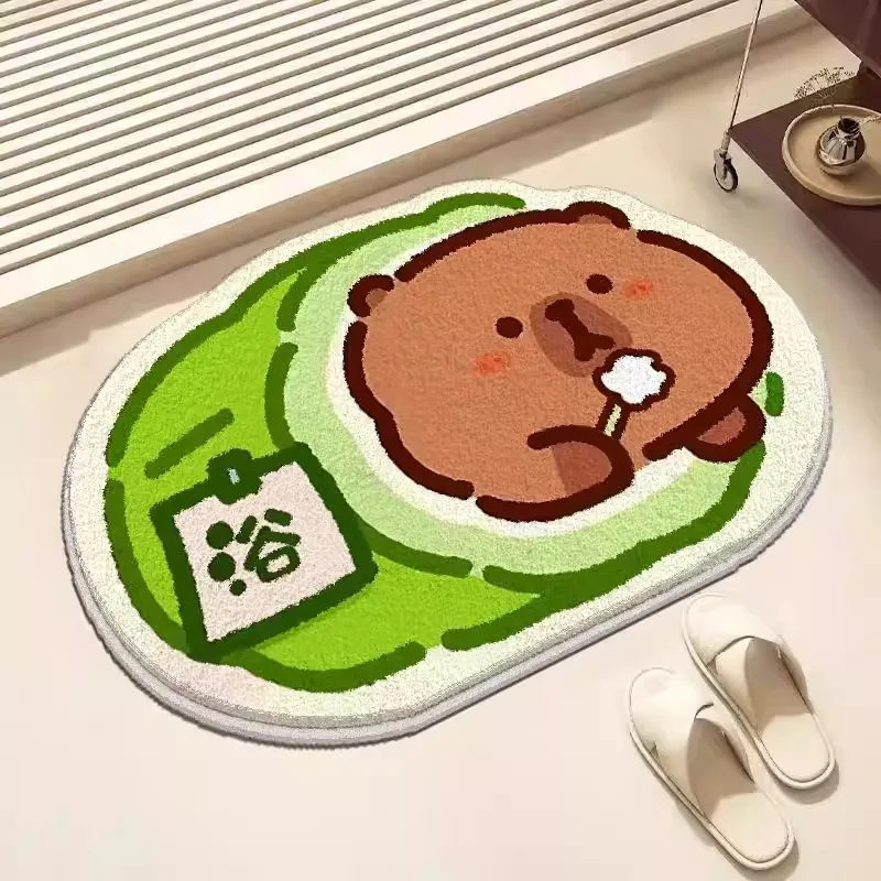 Carpet for Living Room Cute Cartoon Orange Irregular Pattern Bedroom Bedside Floor Mat Soft Fluffy Home Decoration Alfombra Rug