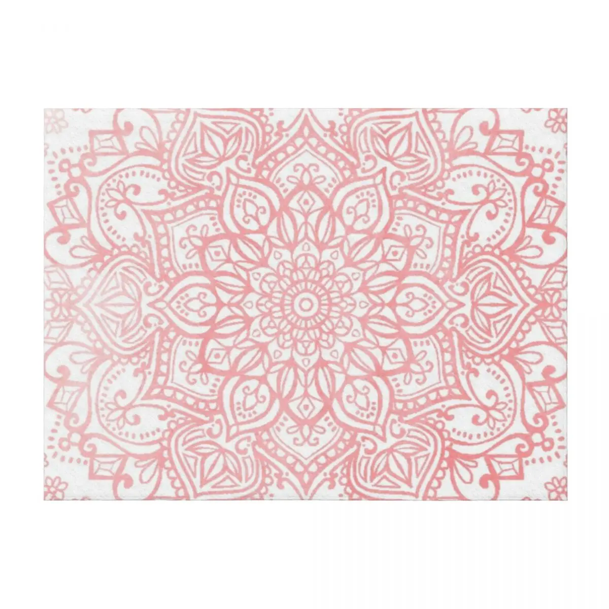 

Light Pink Boho Mandala Throw Blanket Picnic Bed linens for sofa Kid'S Blankets