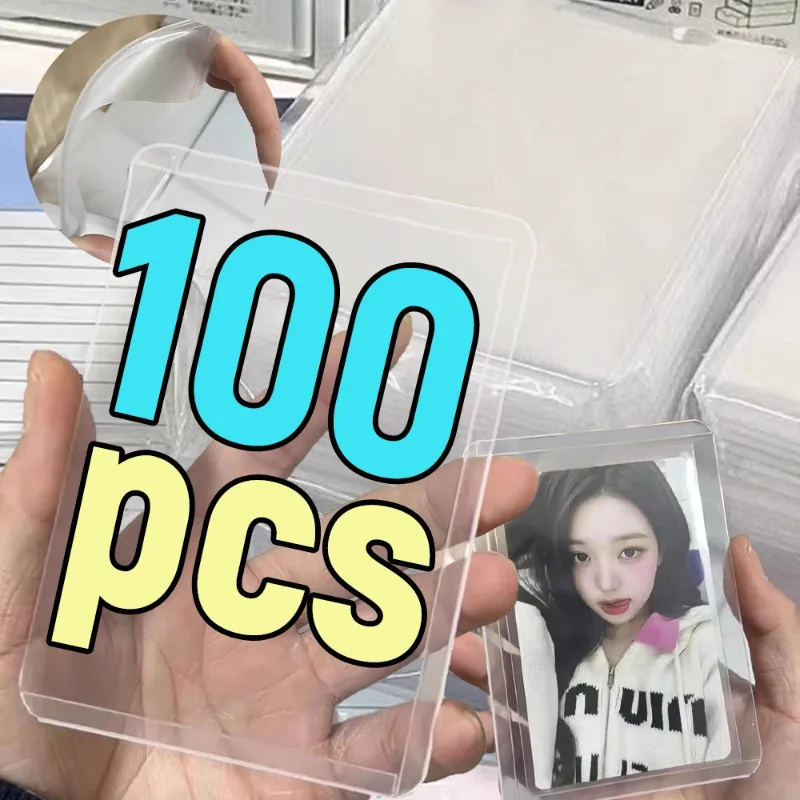 

PVC Show Transparent Card Sleeve with Protective Film Clear Card Holder for Idol Photo DIY Gaming Trading Card Holders Covers