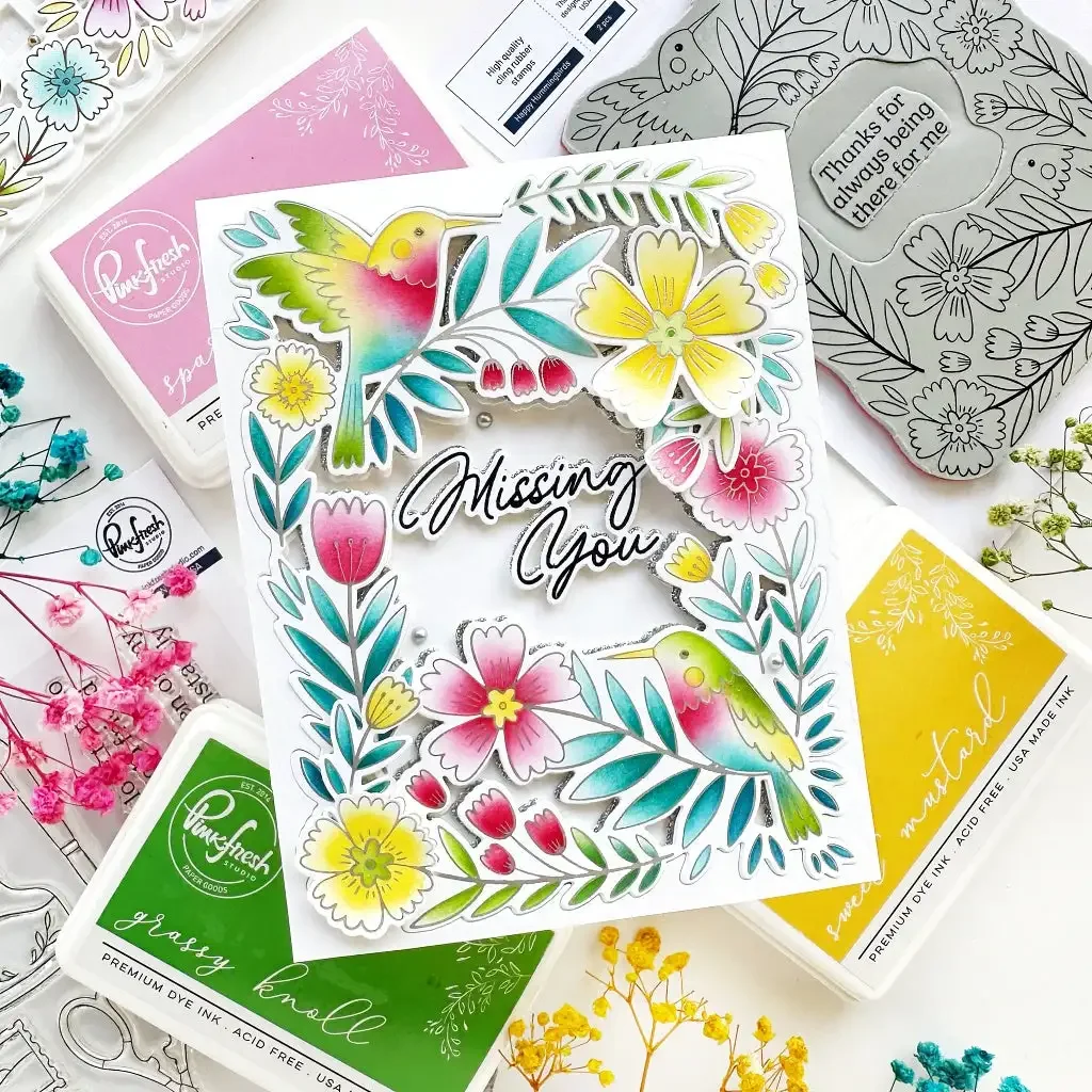 Floral Hearts Rainbows Clear Stamps Metal Cutting Dies Stencil Hot Foil DIY Scrapbook Card Template Supplies 2025 New Arrivals