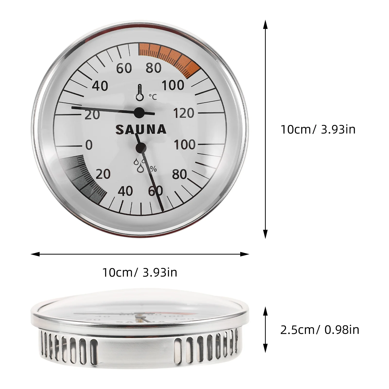Higrotermógrafo para Sauna, medidor de temperatura y humedad, herramienta de medición para interiores y exteriores, para habitación, invernadero, cocina, montable en pared