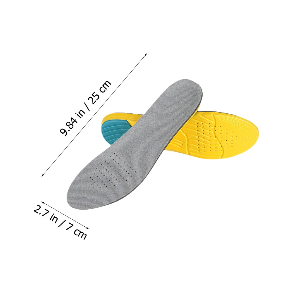 1Pair High Elasticity Breathable Height Increasing Insoles for Men Women Invisible Shoe Pads Shock Absorbing Sweat Absorbing