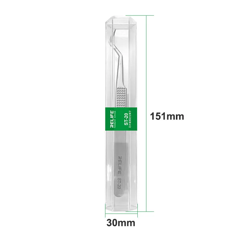 RELIFE ST-20 Chip Positioning Tweezers High Precision Flying Line Super Hard Tweezer For Soldering and IC Chip Pick-Up Hand Tool