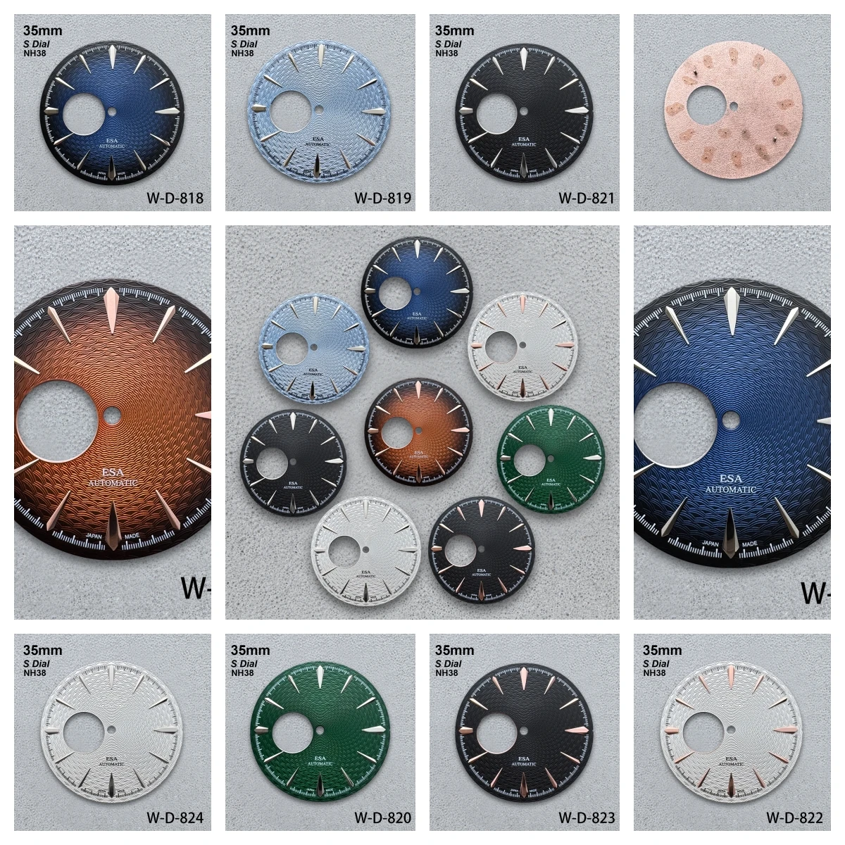 

35mm S Logo Cocktail Hollow Dial Fit NH38/NH35/NH36 Movement High-Quality Weave Dial Watch Modification Accessories